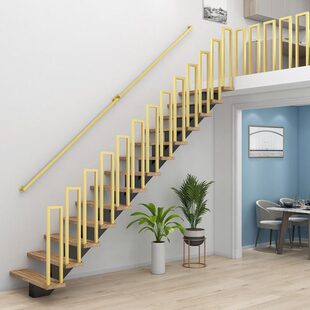 北欧简约现代楼梯扶手护栏杆铁艺家用室内别墅阁楼工业风U型围栏