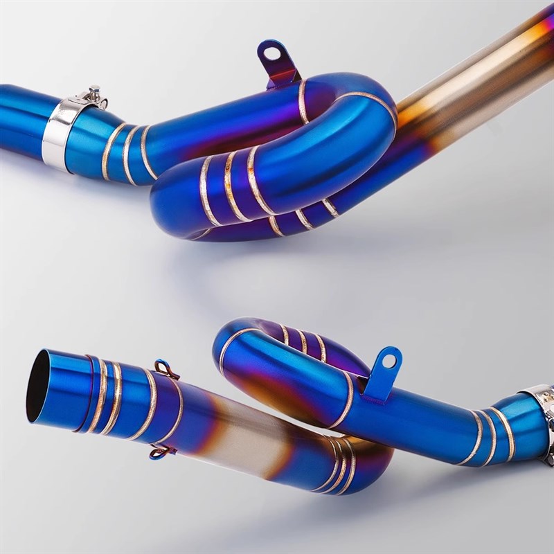 适用于贝纳利752S排气管前段 摩托车不锈钢带鼓前段 无损直上