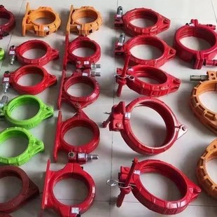 混凝土泵车管卡DN125高压管卡砂浆泵管抱箍耐磨卡箍地泵铸造管卡