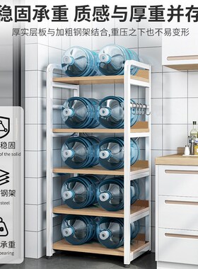 厨房置物架家用落地多层微波炉烤箱多功能简易货架收纳锅具储物架