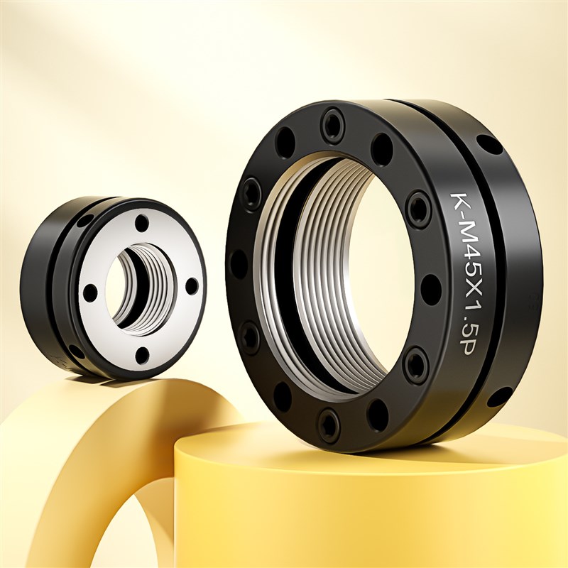 K型精密锁紧螺母机床滚珠丝杠承B轴向螺母圆形防松止退自锁定螺帽