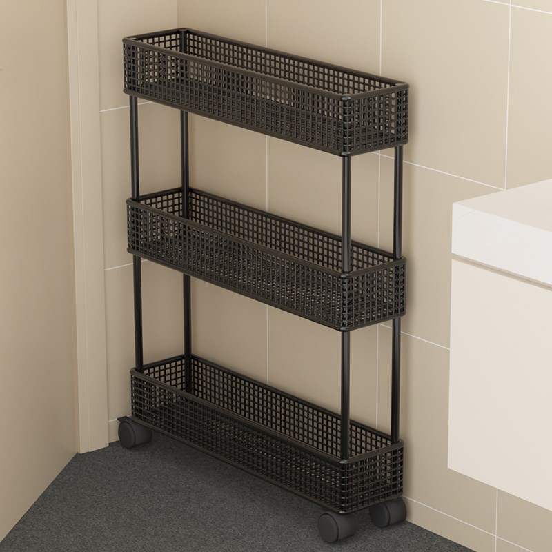 门后夹缝置物架卫生间缝隙浴室超窄款收纳柜极窄架子W收纳架小推