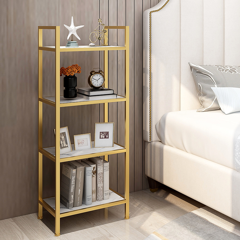 北欧客厅书架浴室沐浴品收纳架厨房储物J架床头墙角落多层置物架