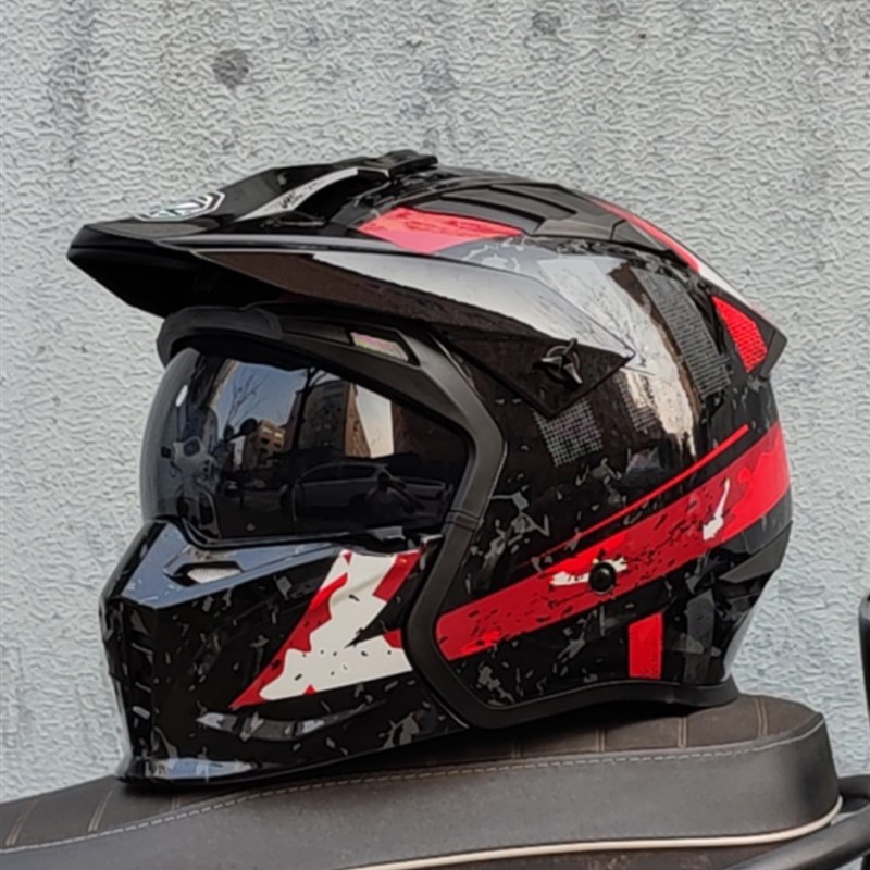 GSB新覆古街霸组合头盔摩v托车可拆卸半盔全盔男女街车四季拉力车