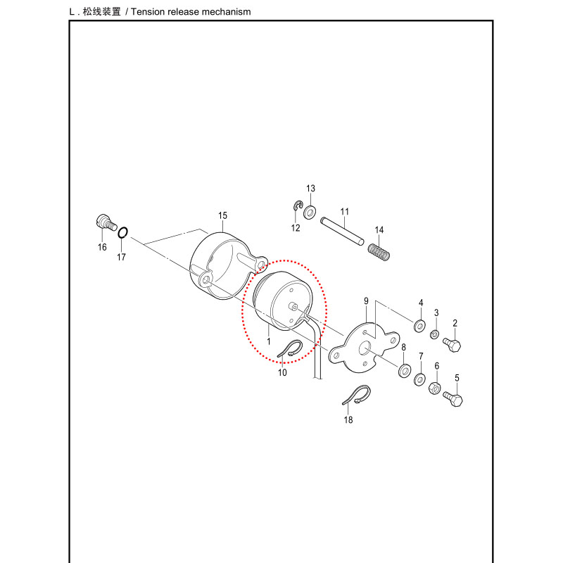 1310/2210/311G/326G/342G电脑花样机松线\切线电磁铁缝纫机配件