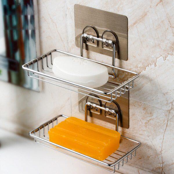 卫生间肥皂盒免打孔皂架沥水肥皂架子不锈钢香皂架浴室壁挂放肥皂
