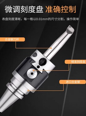 钻铣床中心镗孔器 精镗套装BT40-NBH2084 Boring Head 跨境