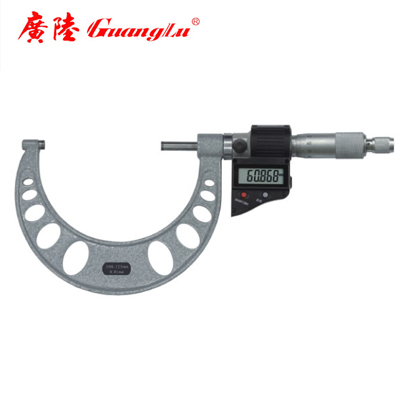 广陆数显外径千分尺0-25mm 电子外测螺旋测微器仪分厘卡尺211-101