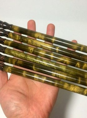 金丝楠乌木小叶桢楠阴沉木毛笔水波纹文房四宝红木工艺品摆件礼品