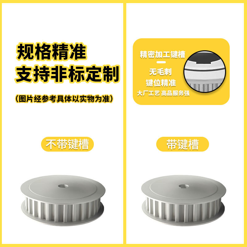 EAR43-T10300-36-A-P-d20孔至65孔T10-36齿同步带轮铝合金同步轮