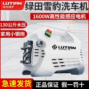 绿田雪豹洗车机220v高压水泵大功率感应电机家用强力水枪刷车神器