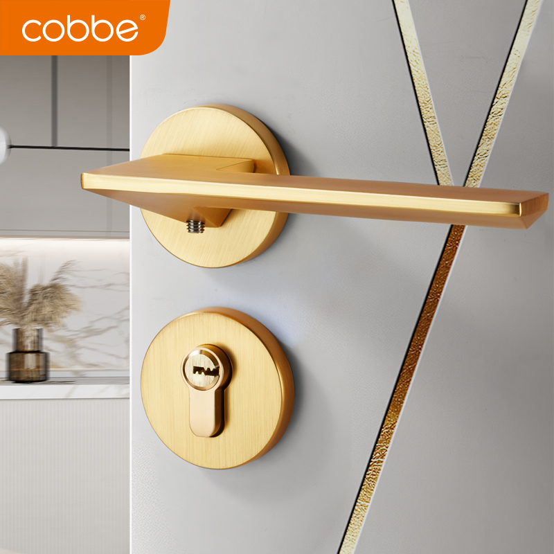 卡贝室内房门锁卧室简约分体房木门北欧风木门把手家用通用型锁具