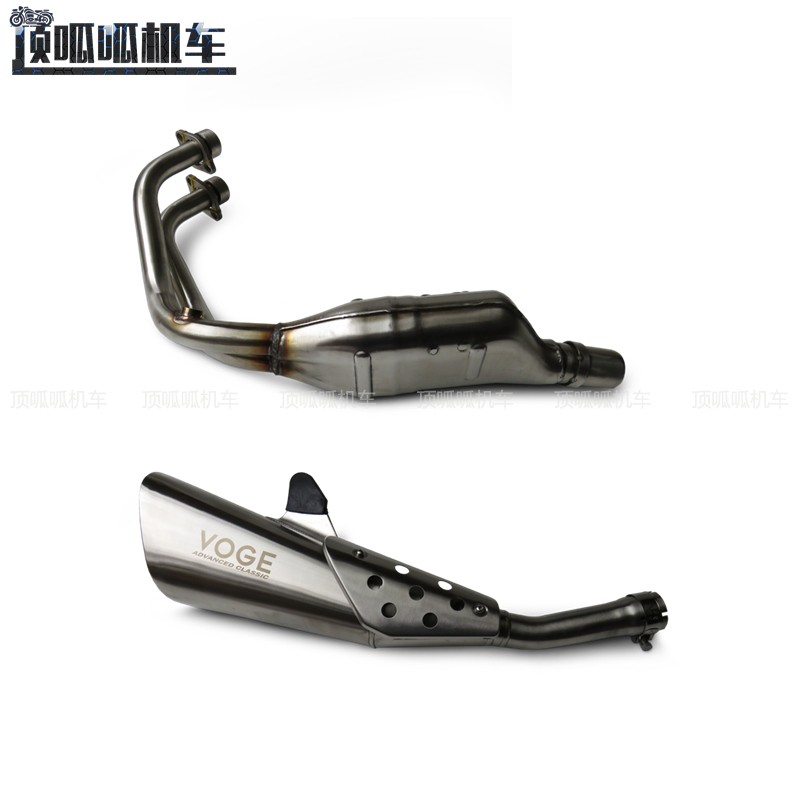 隆鑫LX500F消声器无极500AC复古原装消声器前段消声器后段排气管