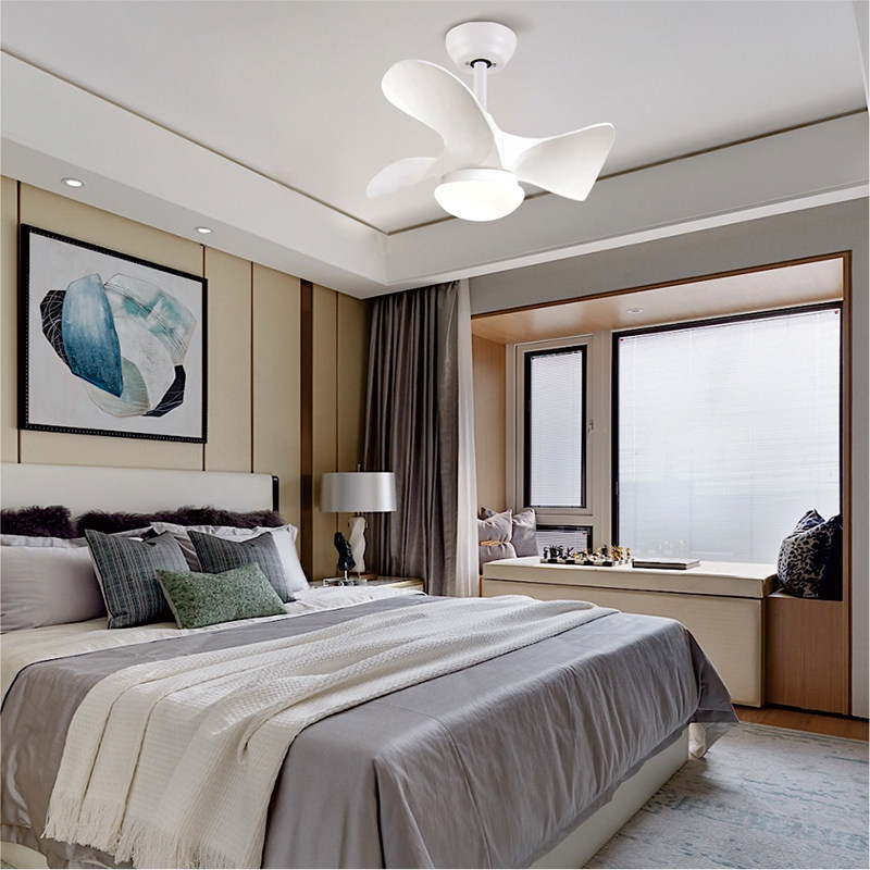 吊扇灯静音儿童风扇灯家用简约北欧小吊扇无灯24寸遥控电扇灯卧室
