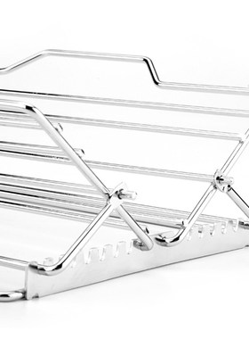 亚马逊可调节烧烤架不锈钢折叠烤鸡架烘焙烤肉网架Broiling Rack