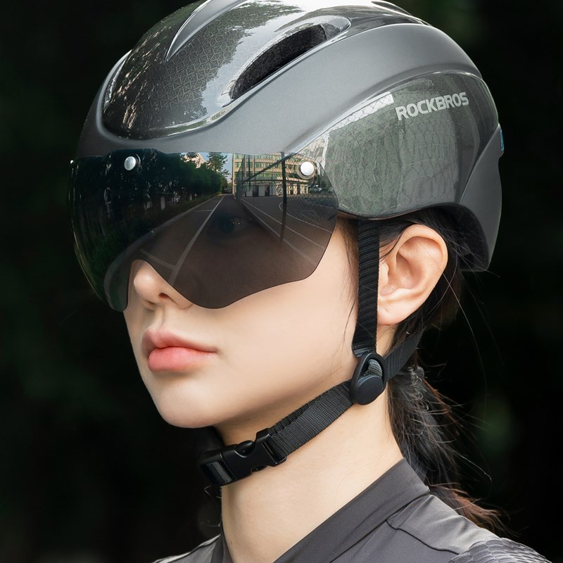 岩石兄弟自行车头盔与护目镜自行车头盔道路山地自行车头盔W的男