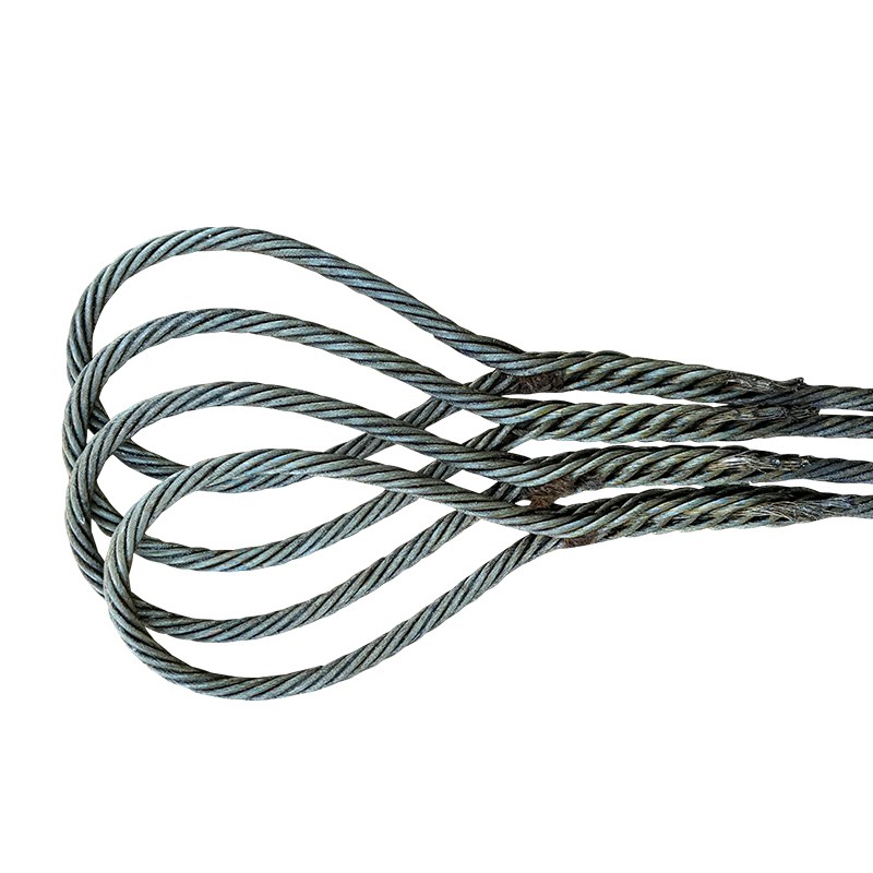 插编钢丝绳起重吊装索具压扣编制油性钢丝绳套国标手工双扣拖车绳