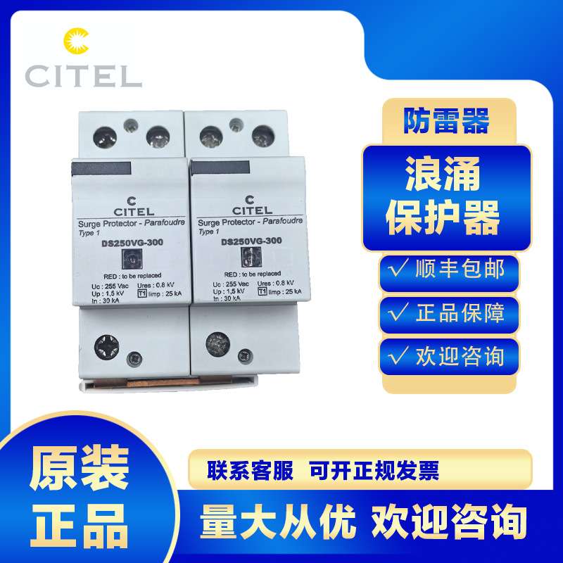 citel浪涌保护器DS250VG-300防雷器避雷电涌4p低压三相一级SPD