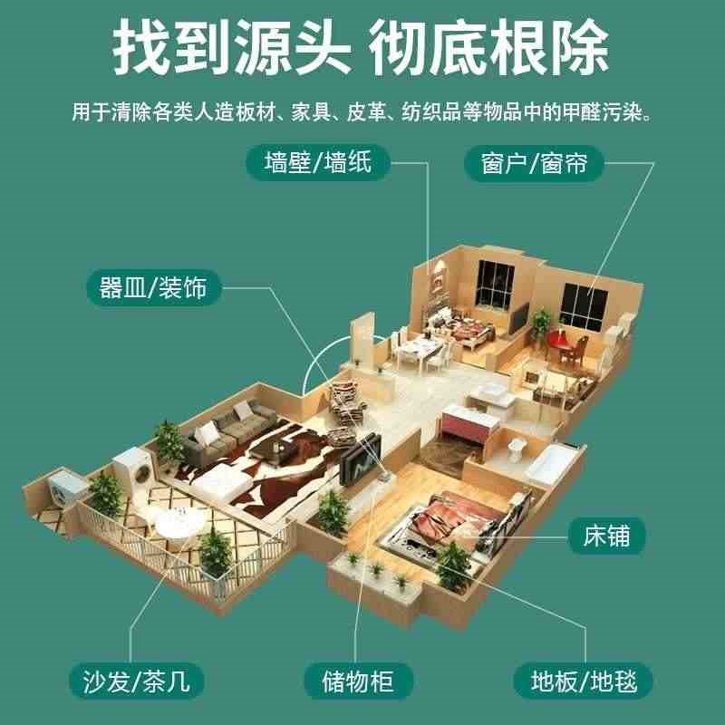 云南本草除甲醛喷雾光触媒甲醛清除剂神器新房急入住装修除异味