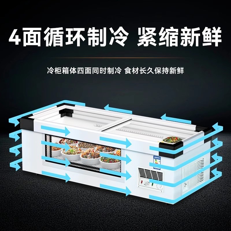 烧烤展示柜商用摆摊冷藏冰柜炸串串F凉菜三轮车移动摆摊冷柜点菜