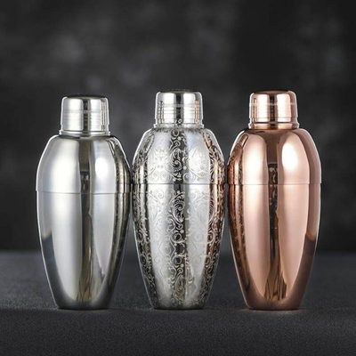 酒吧灵魂 日式三段式摇酒壶不锈钢500ml调酒器雪克壶Shaker酒具壶