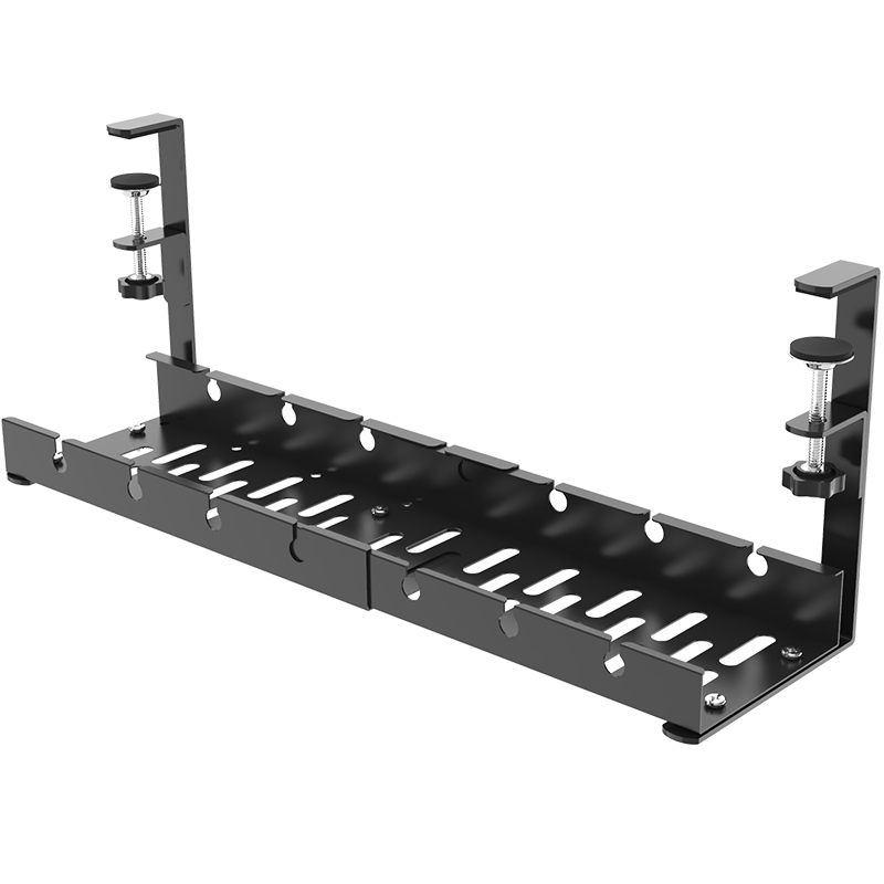 优选理线架桌面路由器放置架插排收纳I盒桌底绕线器Y免打孔过线.