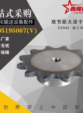 VLP01-2042-10-25/30/35双节距大滚子输送链轮11/12/13/14键槽孔