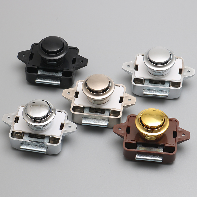 无钥匙按钮锁 带拉手房车船用游艇吊G柜橱柜门抽屉锁 家具锁推锁