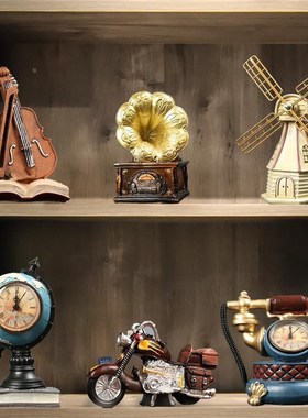 美式复古工艺品创意摆件模型摆饰服装店咖啡厅工业风装饰品