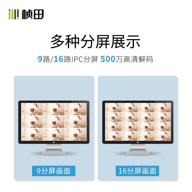 网络视频解码器16路监控高清分配器 DMI监控解码器兼容大华