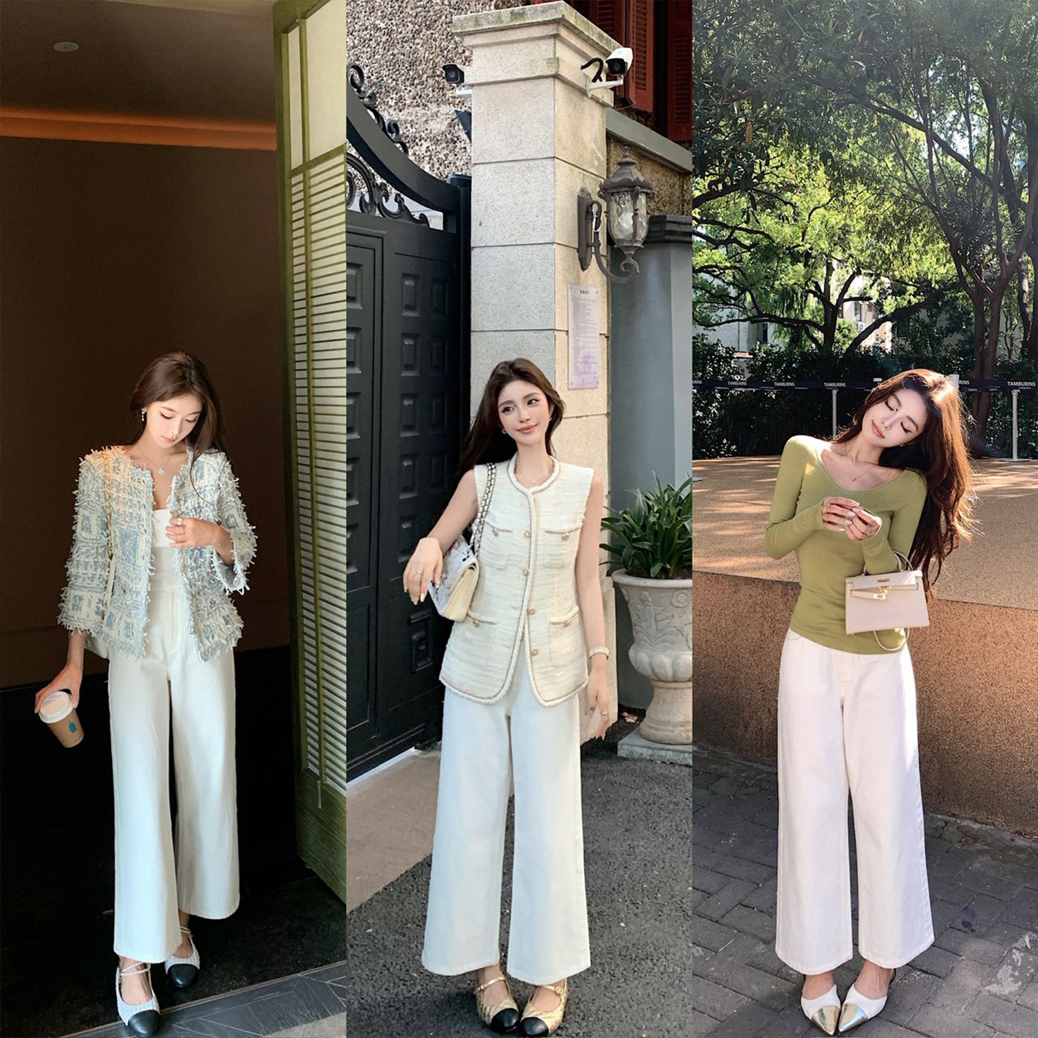 LILYLIKES“土耳其白牛裤”进口高品Orta牛仔 显瘦遮胯九分牛仔裤