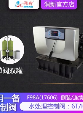 润新官方店 一阀双罐 自动软水器 一用一备逆流软化阀17606 F98A