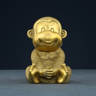 铜四不猴摆件工艺品十二生肖猴铜猴子摆件家居客厅装饰品家居摆设