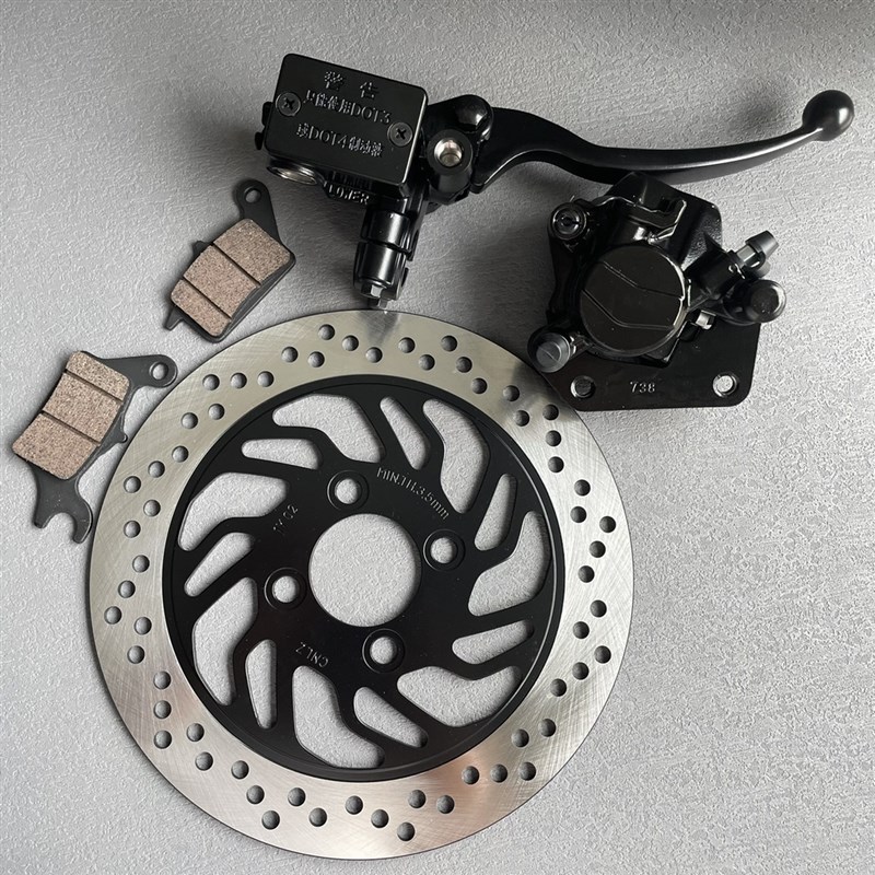 适用豪爵炫迪HJ110-3弯梁车前碟刹车片制动上泵下泵盘液压泵盘