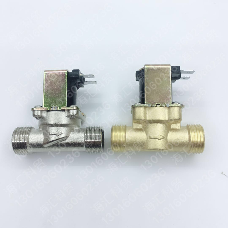 4分6分内外螺纹铜电磁阀,G1/2  G3/4常闭DC12V进水阀