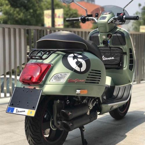 VESPA改装 GTS冲刺春天150 通用车牌照 车架框 皇冠车牌 无损安装