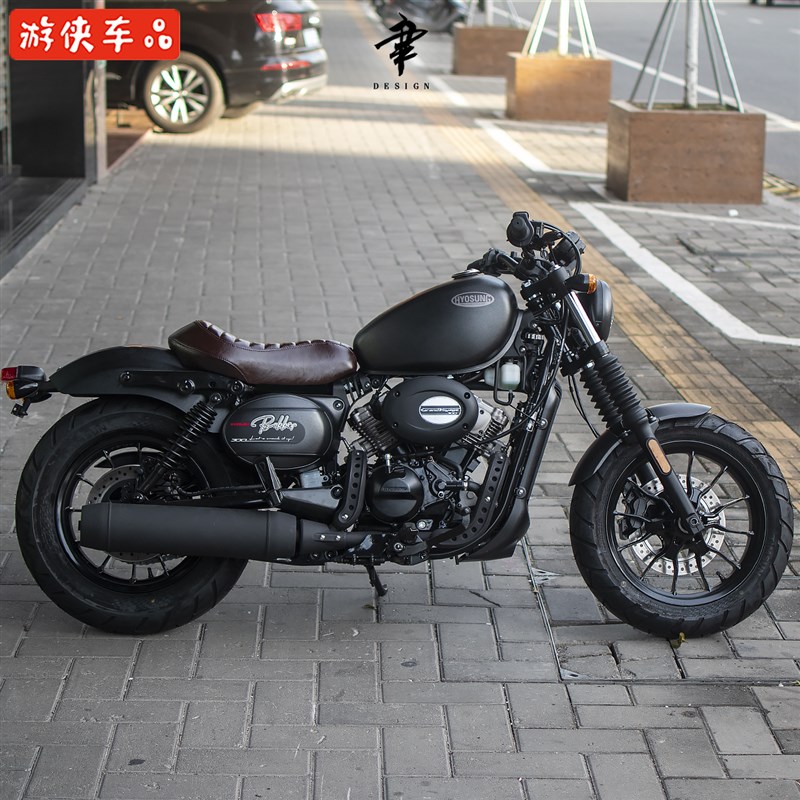 轻骑大韩GV300无缝座垫舒适单座前后座晓星HYOSUNG300毛毛虫坐垫