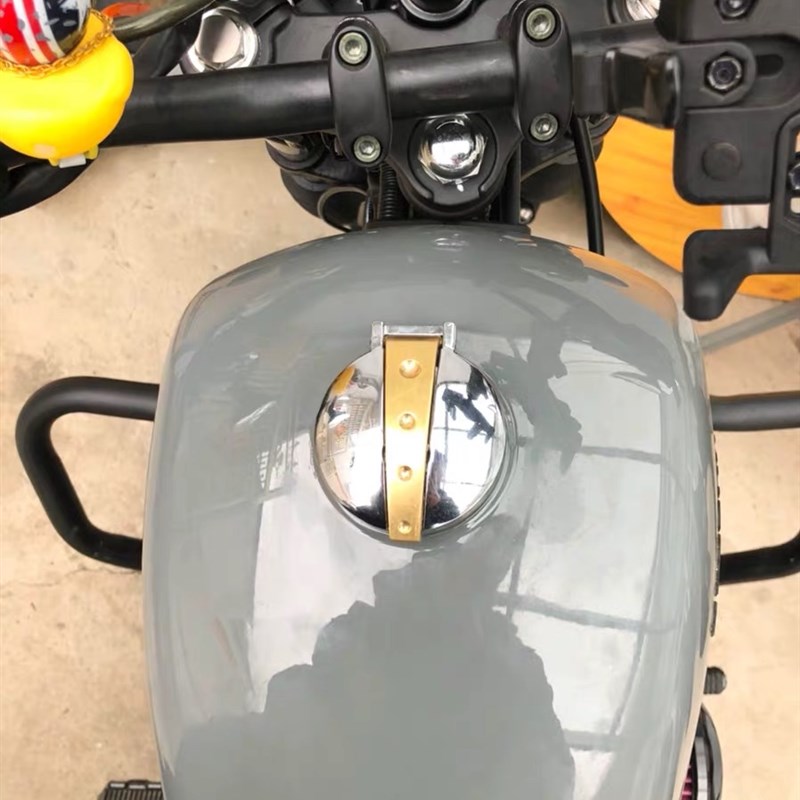 大韩轻骑GV300s GV125改装油箱盖 银钢复古油箱盖 电镀油箱盖直装