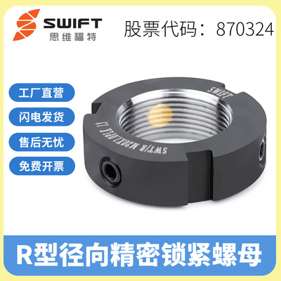 R型径向精密锁紧螺母 丝杆螺母SWT/RM15*10P机床YSR30并帽自动化