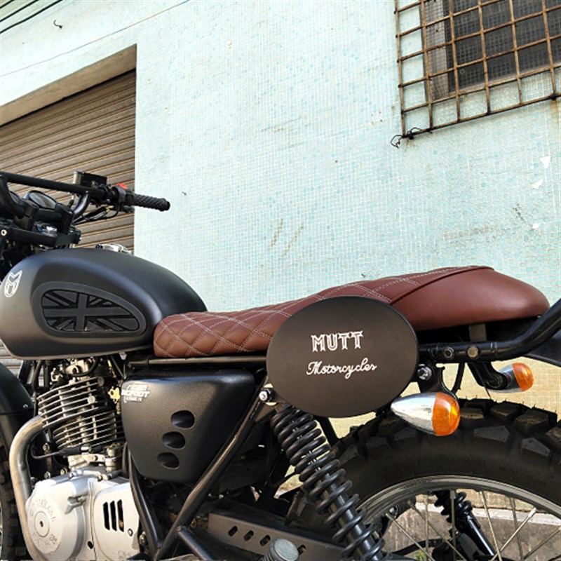 适用轻骑大脚怪攀爬250改装咖啡号码牌MUTT贴 游侠250装饰号码板