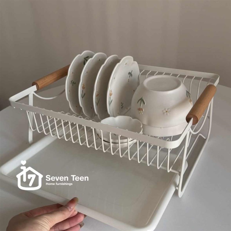 厨房沥水架碗碟架餐具置物架子多功能碗柜台面铁艺厨具水杯收纳筐