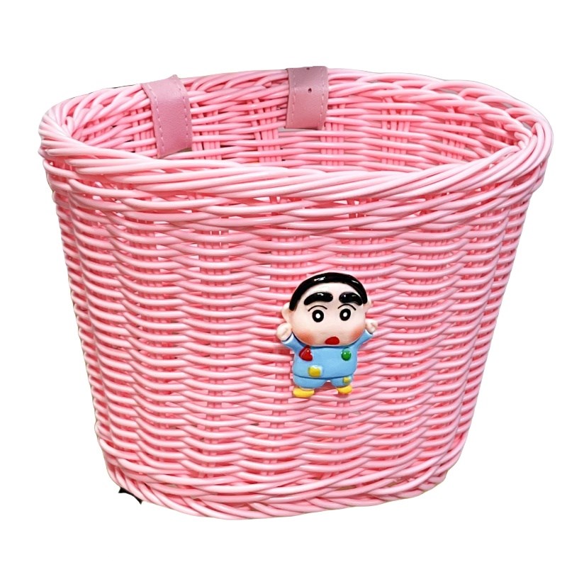 电动车前置挂篮多功能收纳筐可爱卡通卡皮巴拉单车滑板车复古车篮