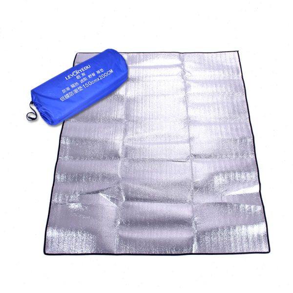 户外3/4人野餐垫防潮垫帐篷坐睡垫隔热防水铝膜沙滩地垫露营装备