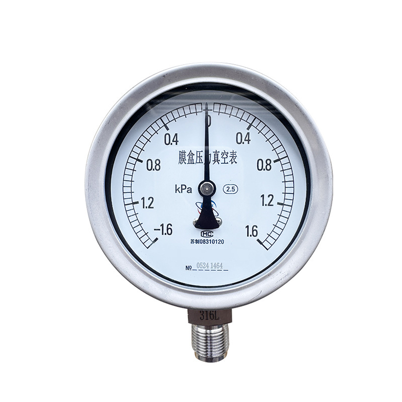 轴向带边不锈钢压力表 Y-60/100/150BF防锈油压液压水压真空表