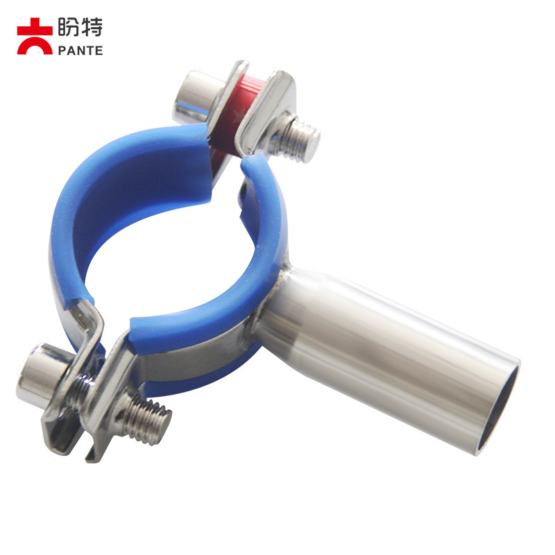 盼特304不锈钢带橡胶垫管支架衬硅胶皮管夹管卡固定管托管码新款