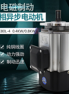 电动葫芦电磁制动三相异步电动机YDE80L4  04KW/08KW铝壳电机