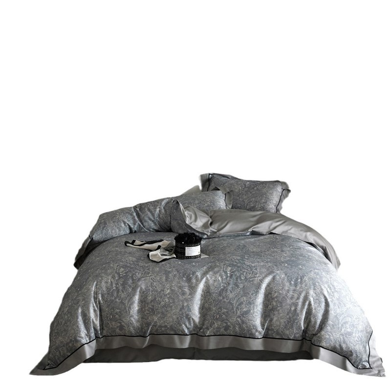 80支超细旦天丝棉复古印花亲肤透气丝滑被套凉感裸睡卧室四件套