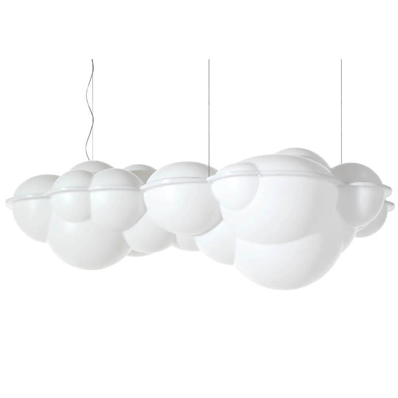 后现代个性展厅艺术吊灯设计师亚克力云朵造型灯酒店大堂工程灯具