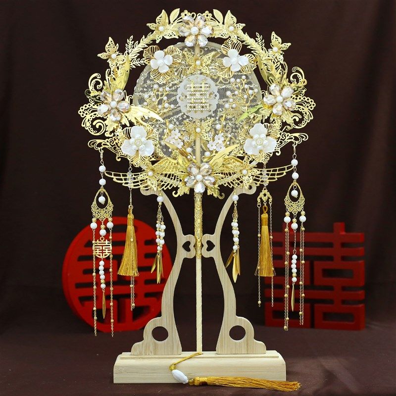 新品团扇结婚新娘秀禾服手工婚扇中式喜扇成品团扇9157,居家日用,扇子,淘宝优惠券,粉丝福利购,淘宝优惠卷