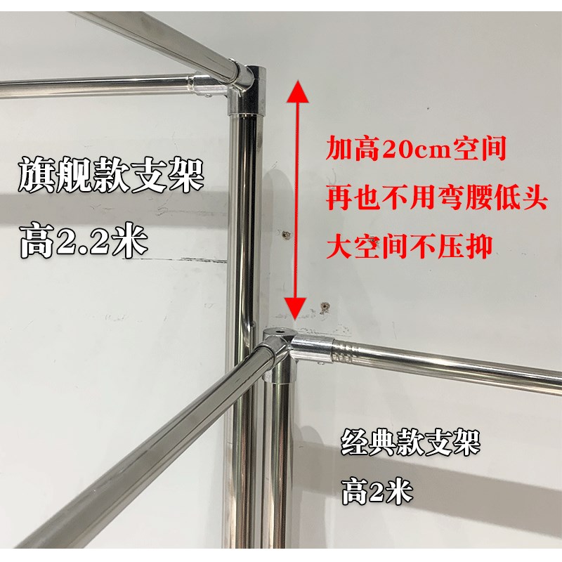 家用加粗新款蚊帐老式不锈钢管加厚免安装蚊帐支架杆支架落地2024